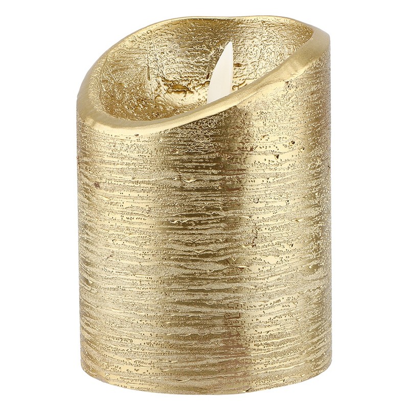 Led FlamE Less Candles Battery Gold Swinging Flame Electric Candle