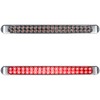 Partsam 2Pcs 17" Clear Lens Red LED Tail Light Bar