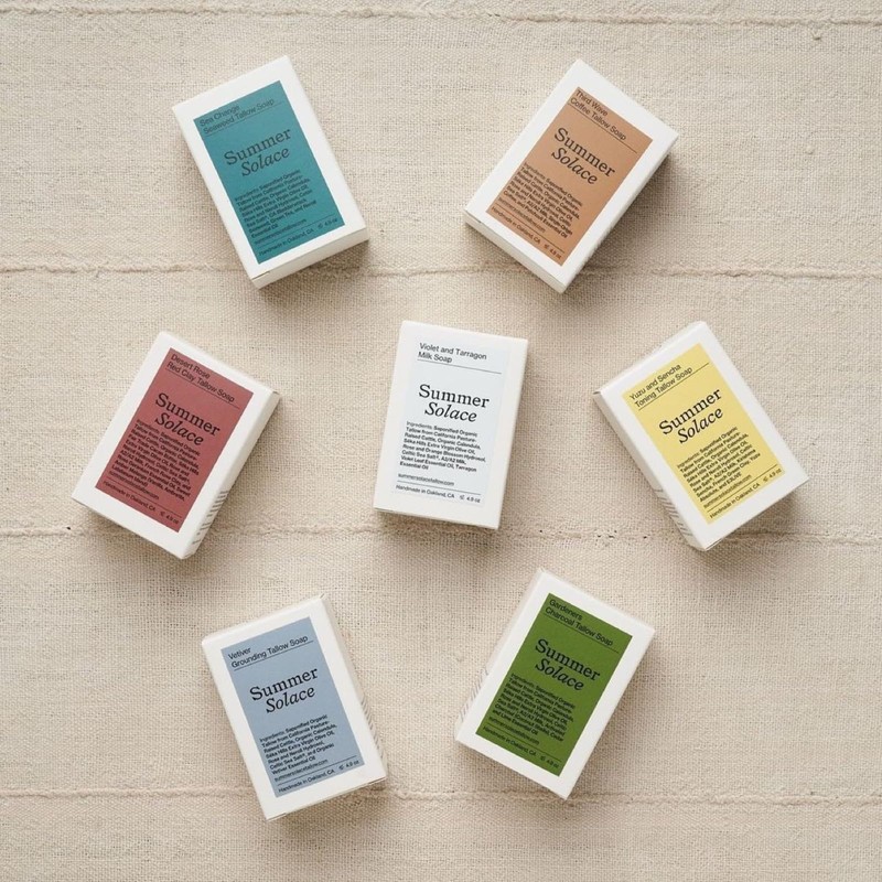 Summer Solace Tallow Soap Bar All-Natural Face & Body Wash