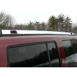 Trims Express fit:2006-2010 Jeep Commander Roof Rack Flat Stainless Accent Sticker Trim w/2 2P
