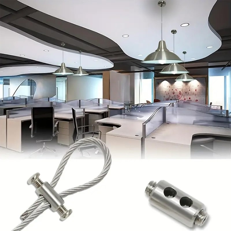 8 Pieces Wire Rope Grips,Wire Rope Clips for 1-2 mm