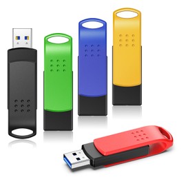 KOOTION Flash Drive 64 GB USB 3.0 Stick 5-Pack,USB Stick Multi-Coloured USB Thumb Drive 64 GB for Data Storage Jump Drive,Pen Drive Storage Portable (64 GB 5Pack Mixcolor)
