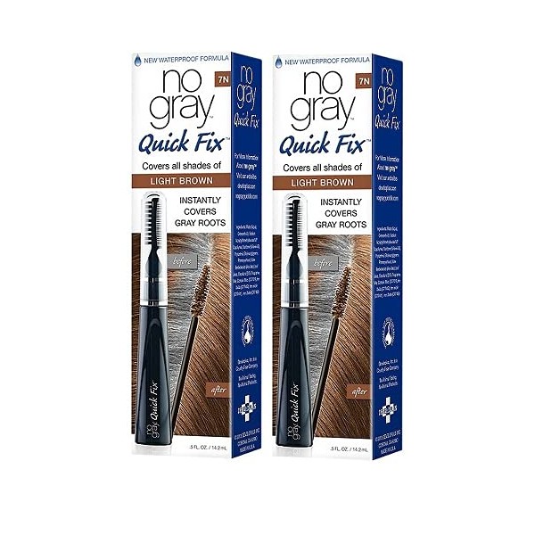 No Gray Quick Fix Instant Touch-Up for Gray Roots (Set of 2, Light Brown)