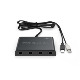 MAYFLASH Gamecube Controller Adapter for Wii U, PC Windows and Switch/Switch 2, 4 Ports