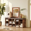 DINZI LVJ Shoe Storage Bench with Cushion, 15-Cubby Rack, Adjustable