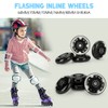 8 Pack Light Up Inline Skate Wheels 64mm 72mm 76mm