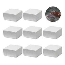 HCE Gym Chalk,Chalk Blocks - Safe Chalk for Gymnastics, Rock Climbing, Bouldering, Weightlifting,Crossfit - White Magnesium Carbonate NonToxic Chalk Reduce Hand Gripping Moisture (8 Packs)