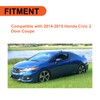 ECOTRIC Front Bumper Spoiler Lip Compatible with 2014-2015 Honda Civic