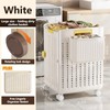 MIKEE 2 - Pack Collapsible Rolling Laundry Hamper Set |