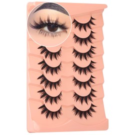 False Eyelashes Manga Lashes Anime Wispy Lashes Cat Eye Lashes Natural Spiky Eyelashes Thick Manga Lashes Japanese Cosplay Fake Eyelashes by Winifred