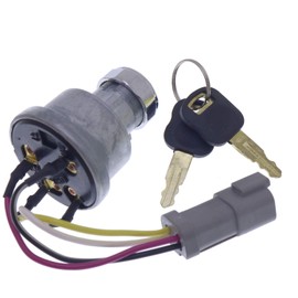 Solarhome 110-7887 467-8535 47031 - Interruptor de encendido con 2 llaves para CAT Caterpillar 906H 906H2 906K 906M 415 415F2 IL 416F2 420 420XE D5R2 D6 K D6K2D6N 216B3 226B3 226D 226D3 232D 232D3 236B3