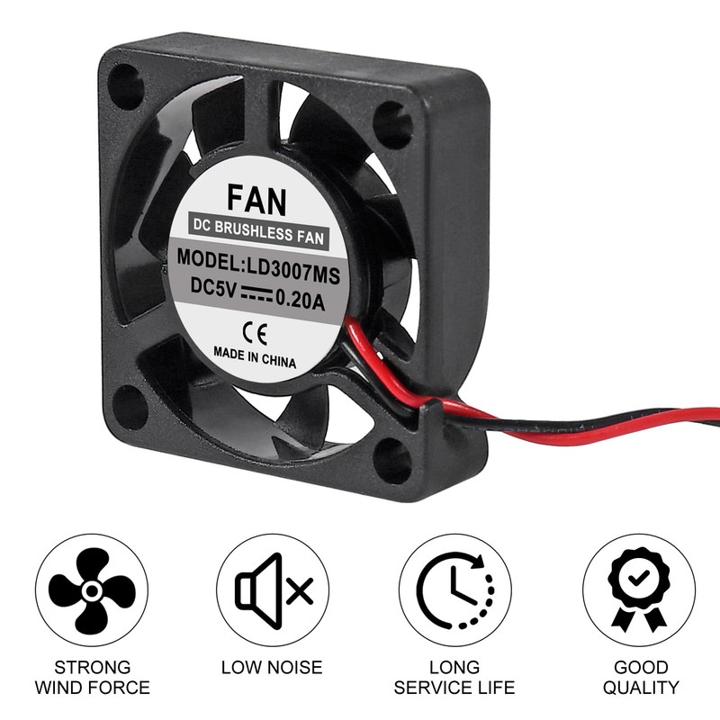 Raspberry Pi冷却ファン用ファン4個 ブラシレスCPU冷却ファン クーラーラジエーターコネクター 1対2インターフェイスを分離 3.3V 5V Raspberry Pi4 Pi3