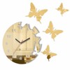 Round and modern butterfly wall clock with no tick sound