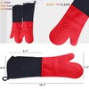 Linwnil Extra Long Silicone Oven Mitts Heavy Duty Commercial Grade