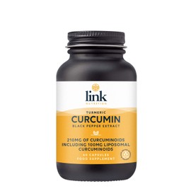 Curcumin, Turmeric & Black Pepper Extract | 210mg curcuminoids per dose Including 100mg liposomal curcuminoids | Vegan | 60 Capsules