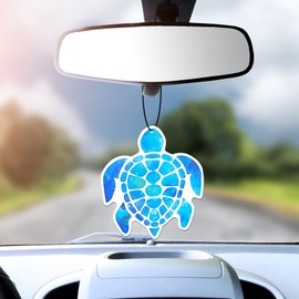 6 Pcs Turtle Car Air Fresheners, Funny Turtle Hanging Car Air Fresheners Cute Long Lasting Scented Car Mirror Hanging Car Decoration Ornaments Gift Interior Decor Accessories for Men Women