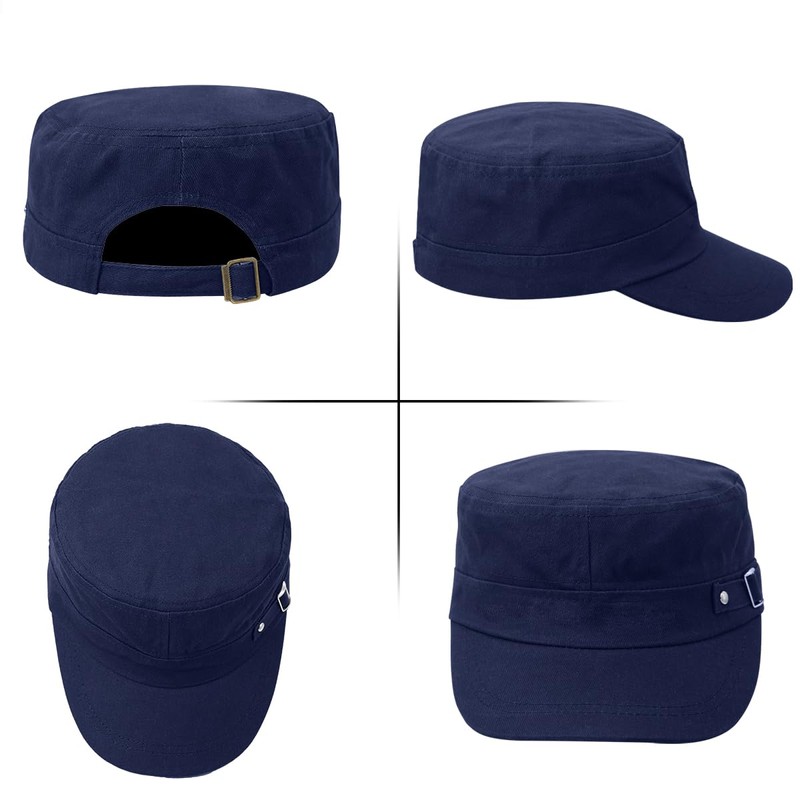 WULIQIUQIU Army Cadet Cap for Men Women Military Flat Top
