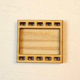 Kameshima WP-116 Wood Resin Frame Film with Base 1 Piece M Brown