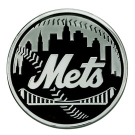 FANMATS 26653 New York Mets 3D Chrome Metal Auto Emblem