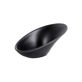 H&H, set 6 ciotoline, per degustazione, per finger food, per presentazione, in melamina, effetto ardesia, nero, 6x12xh5 cm