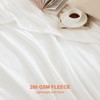 EHEYCIGA Fleece Blanket White Throws for Sofas Fluffy Warm Soft