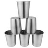 EVERMARKET 6 Pack 8 Ounce 230ml Stainless Steel Cups Shatterproof