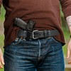 YOETEY Leather Gun Belt for Men - 1.5" Carbon Fiber
