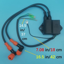 Tuzliufi Unidad CDI y conjunto de bobina de encendido compatible con motor Suzuki Outboard de 2 tiempos DT5 DT6 DT8 5HP 6HP 8HP 32900-98100 32900-98101 Z857