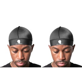 Royalty Headwear Premium Wave Cap, The Best Wave Cap for 360, 540, and 720 Waves (Black Royalty Cap Bundle)