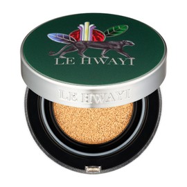 韓国コスメ クッションファンデーション【公式】LEHWAYI ルファイ プレミアカバーフィットクッショングロー 長時間崩れにくい 潤い ツヤ肌 毛穴カバー 日焼け防止 SPF50+ PA++++ No.23グリーン ナチュラルベージュ パフ付き (No.23グリーン)