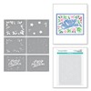 Spellbinders Merry Christmas Foliage Stencil, Clear