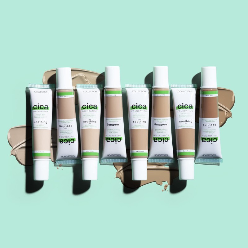 Collection Cosmetics Hydrating Medium Coverage Cica Foundation Infused with Anti-Redness,