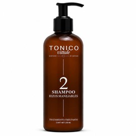 Tonico Vittale | Shampoo Para Cabello Rizado | Chinos Manejables | Tratamiento Reparador | Hidración Profunda | Crecimiento Y Fortalecimiento Capilar | Control del Frizz | Formula 100% Natural | Sin Parabenos
