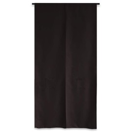 PONY DANCE Noren, Partition, Stylish, Long, Blackout Curtain, Hot Springs, For All Seasons, Blinds, Sliding Door, 28.3 x 59.1 inches (72 x 150 cm), Brown, 1 Noren