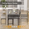 JUMMICO 43.3" Dining Table Set for 4, Kitchen Table with
