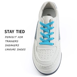 VSUDO 28" Flat Powder Blue Shoe Laces for Sneaker, Powder Blue Shoelace for Sneaker, Shoe String for Sneaker, Powder Blue Replacement Sneaker Shoe Lace for Women or Men (1 Pair-Powder Blue-70CM)