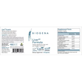 Biogena LiverDX - Liver Gallbladder Formula - 60 Capsules - Newest Expiration!