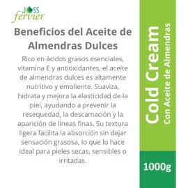 Cold Cream Con Aceite De Almendras Dulces 1kg Joss Fervier