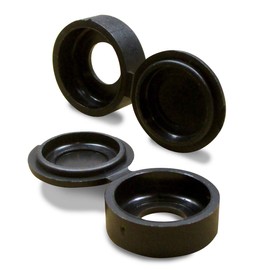 Ajile - pack of 20 - Hinged snap screw cover cap for M8/M10 screws - BLACK - FAC108-L