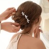 10 horquillas de cristal para novia, damas de honor y