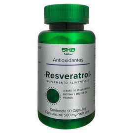 5H8 Nutrition | Resveratrol Suplemento Alimenticio | 90 Cápsulas con 250 mgs De Resveratrol Por Porción | Mezcla De Frutos Rojos Con Biotina
