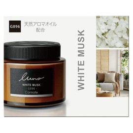 Carmate Luno G896 Car Room Deodorizing Air Freshener Gel Standing Type White Musk N. Natural Aroma Oil Formulated