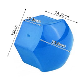 Duokon Wheel Nut Caps Blue 19 mm, Car Wheel Nut Protection, Pack of 20 19 mm Car Wheel Nut Caps Car Hub Screw Cover Bolt Rims Outer Protection (Blue)