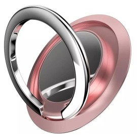 2 Pcs Rose Gold Finger Ring Holder Stand Grip 360° Rotating Phone Magnetic Mount