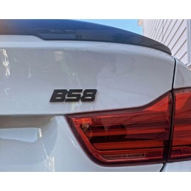 New Jersey Bimmers Corp B58 Badge for Trunk  Real Metal ( Black ) NO STRIPES