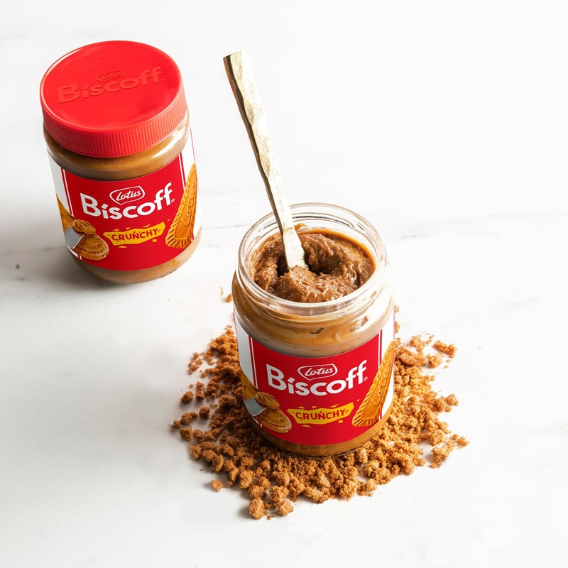 Lotus Biscoff, CRUNCHY Cookie Butter Spread, non GMO + Vegan,