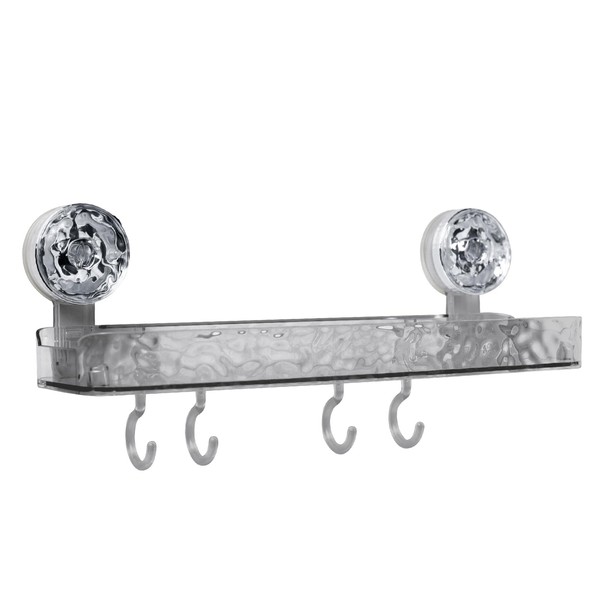 Greraes Shower Caddy Suction Cup Storage Rack Clear Acrylic Shower