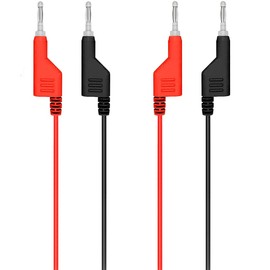 Greluma Stackable Banana to Banana Plug Test Leads Soft Electrical Test Cable Wire 1 m / 3.3 ft for Multimeter 1000 V 15 A Pack of 2