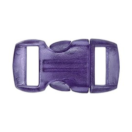 Paracord Planet 3/8 Inch Contoured Side Release Buckles - Choose from 5, 10, 20 Packs - 30+ Colors (Clear Purple, 5 Pack)
