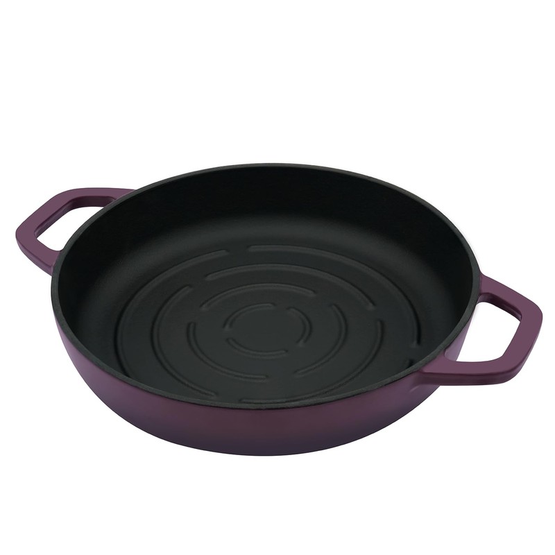 Flavehc Bread Oven Cast Iron Bread Dutch Oven with Cloche